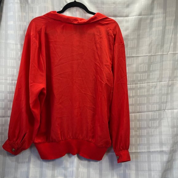 ANDREA GAYLLE WOMEN BLOUSE COLOR RED SIZE 18 LONG SLEEVE - Picture 11 of 12
